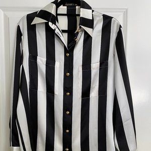 Balmain x HM Silk Black & White Top